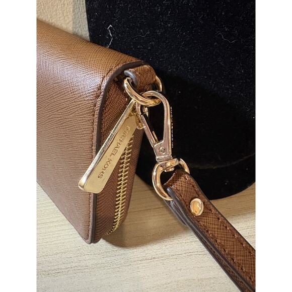 Michael Kors Jet Set Wristlet Wallet, Large - Brown - Picture 8 of 9